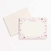 Falling Hearts Stationery Note Card 招待状