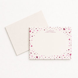 Falling Hearts Stationery Note Card 招待状