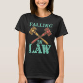 Falling In Law for Aspiring Lawyers and Law Studen Tシャツ (正面)