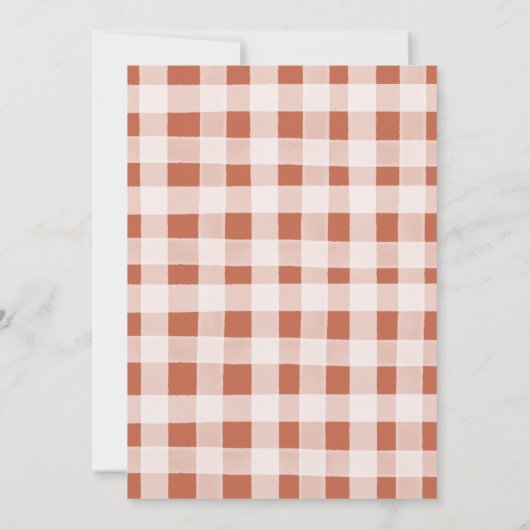 Falling In Love Bear Stroller Pumpkin Baby Shower 招待状 (裏面)