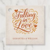 Falling in Love Modern Autumn Wedding フェイバータグ (正面)