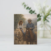 Falling in Stride | Western Horse Art | Postcard ポストカード (スタンド正面)