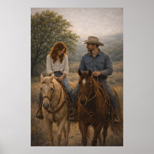 Falling in Stride | Western Horse Art | Poster ポスター (正面)