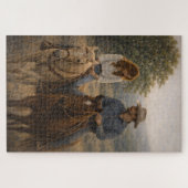 Falling in Stride | Western Horse Art | Puzzle ジグソーパズル (横)