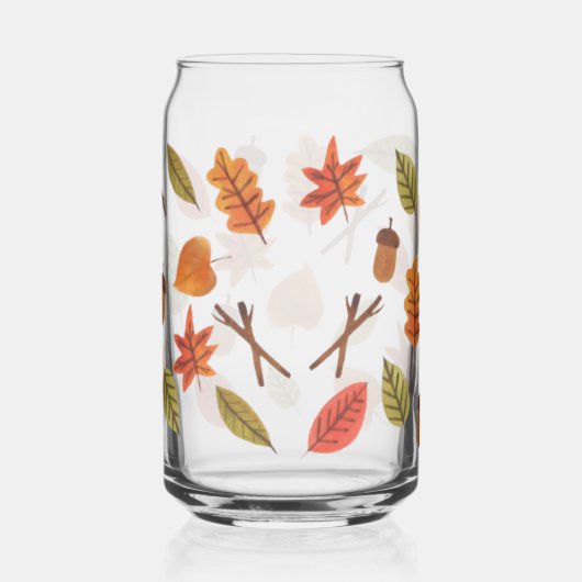 Falling Leaves Cozy Autumn Coffee Mug ガラス缶 (右)