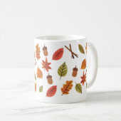 Falling Leaves Cozy Autumn Coffee Mug コーヒーマグカップ (正面右)