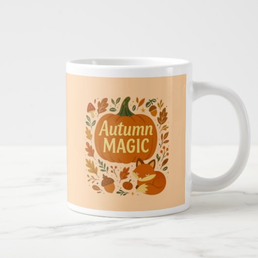 Falling Leaves Cozy Autumn Coffee Mug ジャンボコーヒーマグカップ (右)