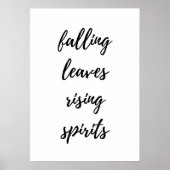 Falling leaves rising spirits ポスター (正面)