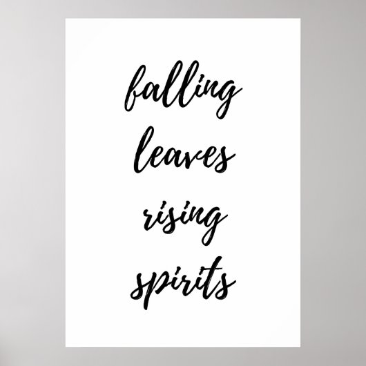 Falling leaves rising spirits ポスター (正面)