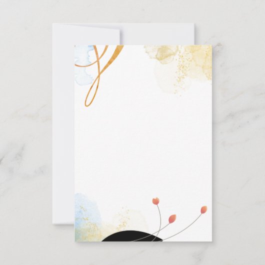 Falling Melody Poetic Watercolor Details Card 出欠カード (裏面)