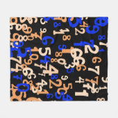 Falling numbers abstract background. Abstract back フリースブランケット (正面(横))
