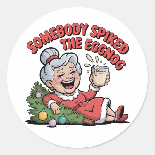 FALLING ON THE CHRISTMAS TREE  ラウンドシール (正面)