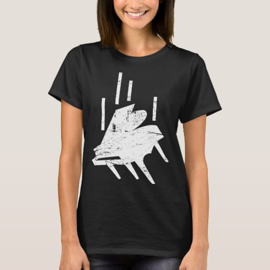 Falling Piano Lessons Piano Player & Piano Teache Tシャツ (正面)