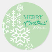 Falling Snowflakes Sticker ラウンドシール (正面)