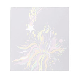 Falling star Fantasy garden Floral art. Notepad ノートパッド