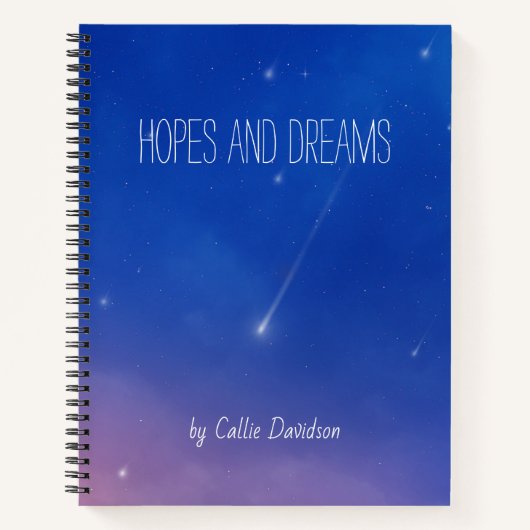 Falling Star Holids and Dreams Journal ノートブック (正面)