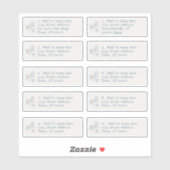 Falling Starfish個々の郵送住所 シール (シート)