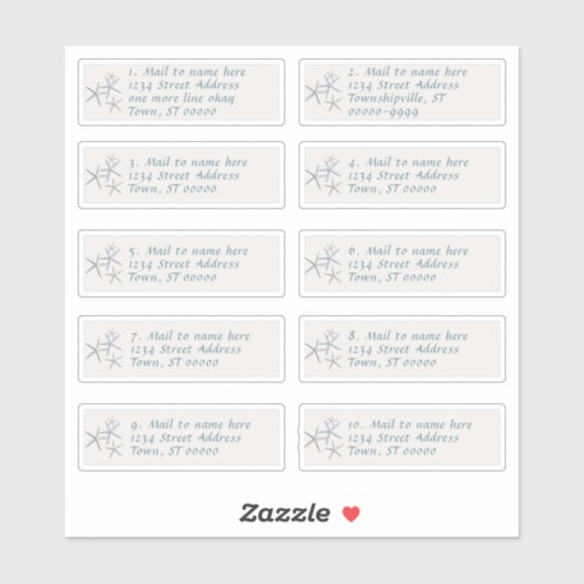 Falling Starfish個々の郵送住所 シール (シート)