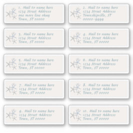 Falling Starfish個々の郵送住所 シール