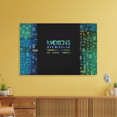 FALLING STARS & SQUARESバルミツワーサイン・イン・ボード キャンバスプリント (インサイチュ (リビング))