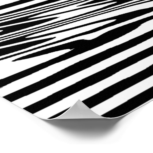 Falling Water Droplets in Ocean OP Art  ポスター (角)