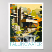 Fallingwater Travel Poster, Pennsylvaniaポスター ポスター (正面)