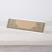 Fallnの古い結び糸細工の紙 デスクネームプレート (正面)