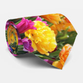 Fallnの日没の花柄の川 ネクタイ (ロール)