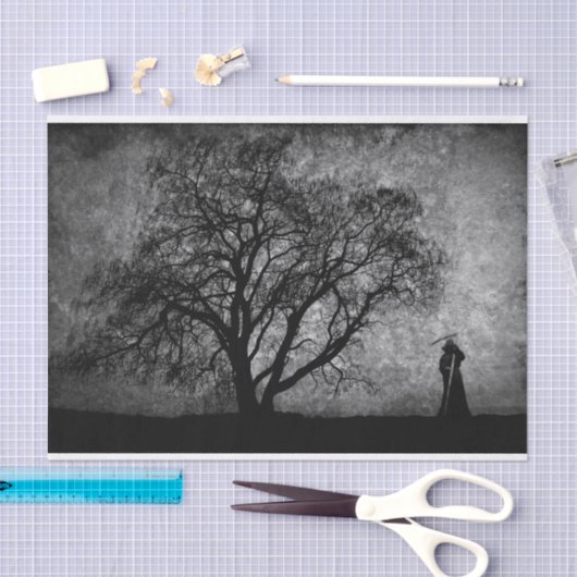 Fallnの死神のその間元の芸術の境界 薄葉紙 (クラフト)