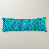 Fallnの水の青のスケール ボディピロー (裏面)