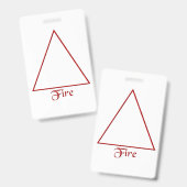 Fallnの異教のな火の要素の記号 バッジ (正面&裏面)