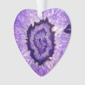 Fallnの紫色の瑪瑙Geode オーナメント (正面)