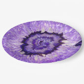 Fallnの紫色の瑪瑙Geode ペーパープレート (アングル)