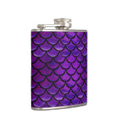 Fallnの紫色及び青の人魚のスケール フラスク (右)