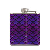 Fallnの紫色及び青の人魚のスケール フラスク (裏面)