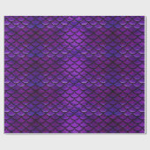 Fallnの紫色及び青の人魚のスケール ラッピングペーパー (フラット)