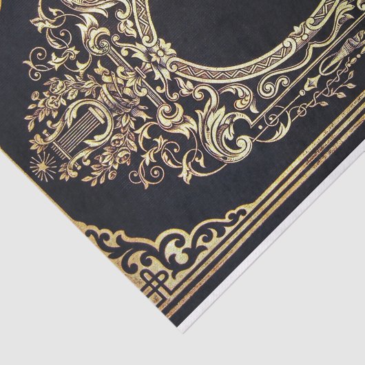 Fallnの華美な金ゴールドフレーム(モノグラムのために完成して下さい!) 薄葉紙 (詳細)