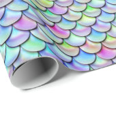 Fallnの虹の泡人魚のスケール ラッピングペーパー (ロールコーナー)
