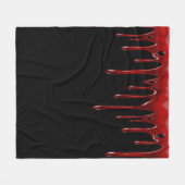 Fallnの血は黒を滴らせます フリースブランケット (正面(横))