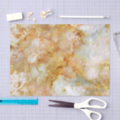 Fallnの金ゴールドによって波立てられる大理石 薄葉紙 (クラフト)