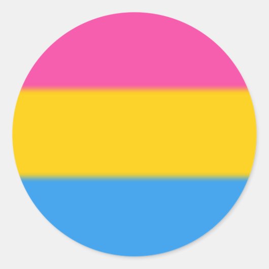 FallnのPansexualプライドの旗 ラウンドシール (正面)