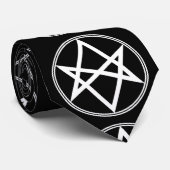 FallnのUnicursal六芒星の白 ネクタイ (ロール)