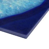 Falln青い水晶Geode カッティングボード (角)