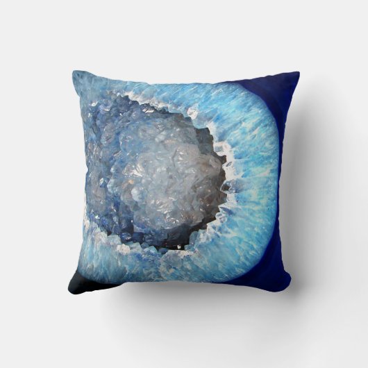 Falln青い水晶Geode クッション (裏面)