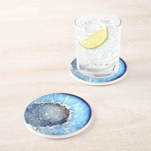 Falln青い水晶Geode コースター (側面)
