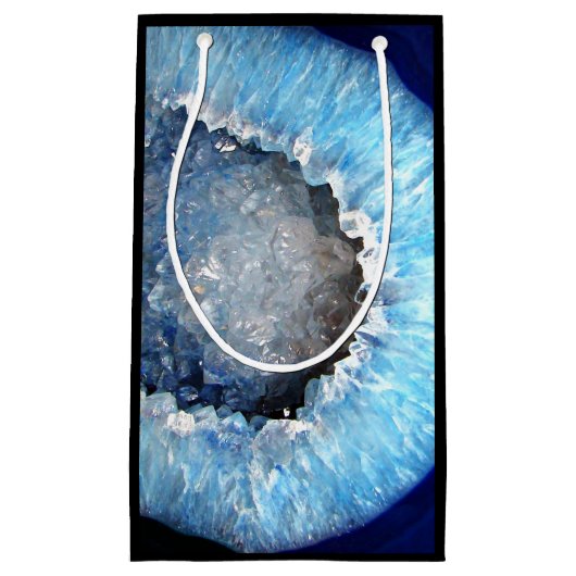 Falln青い水晶Geode スモールペーパーバッグ (正面)