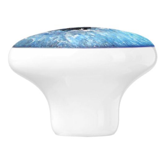 Falln青い水晶Geode セラミックノブ (側面)