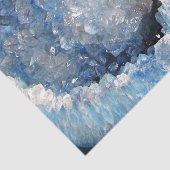 Falln青い水晶Geode 薄葉紙 (詳細)