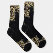 Falln Black And Gold Filigree ソックス (右)