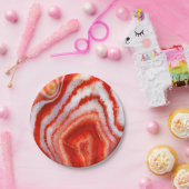 Falln Blood Orange Agate. ペーパープレート (パーティー)
